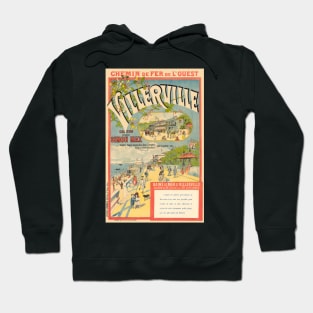 Villerville France Railroad Vintage Poster 1890 Hoodie